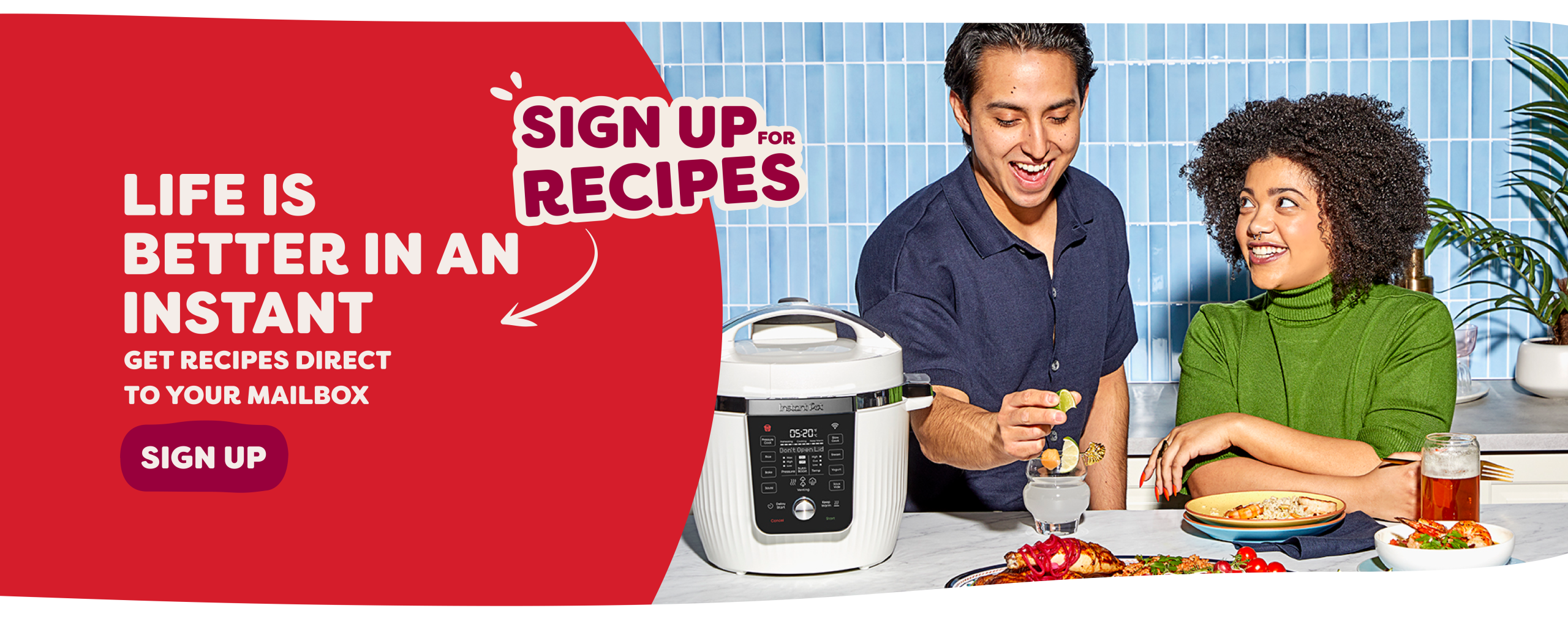 Sign up for recipes