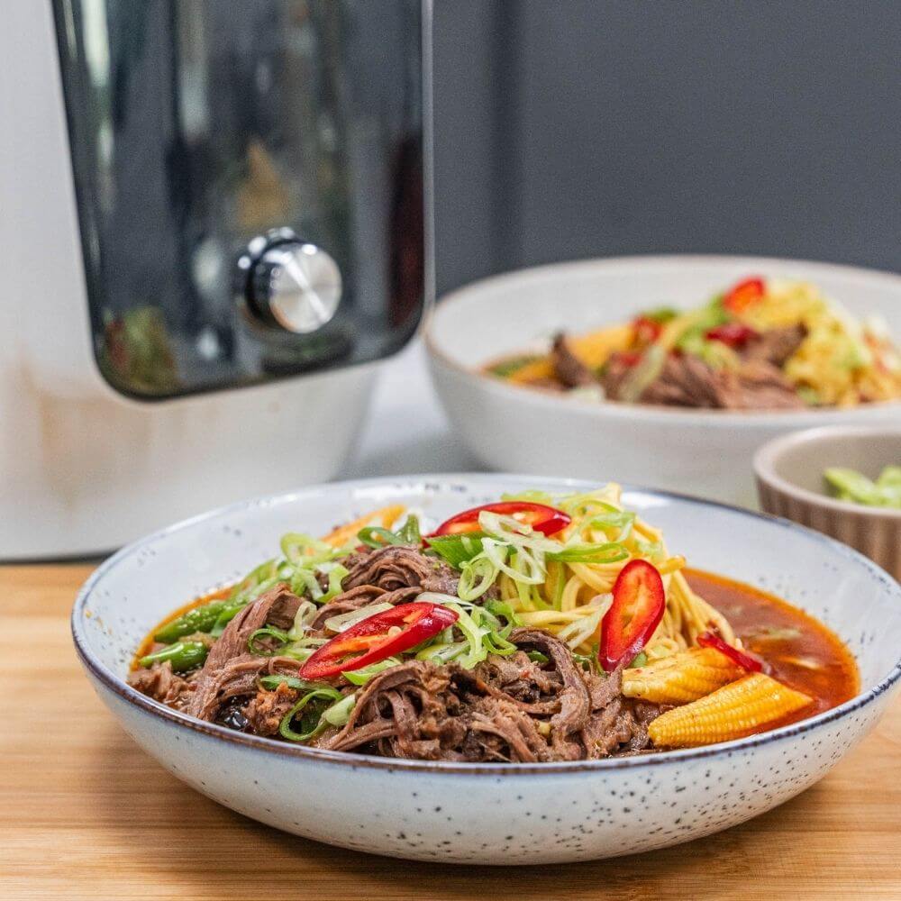Thai Red Curry Brisket Noodle Bowls
